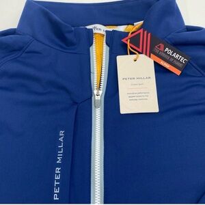 NWT PETER MILLAR THERMAL FLOW Insulated 1/4 Zip Pullover Navy Blue SMALL $178